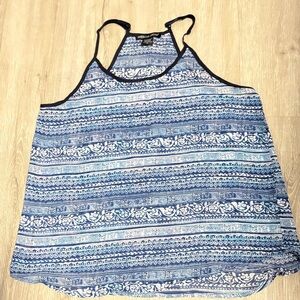 American Dream Blue and White Striped Tank Top